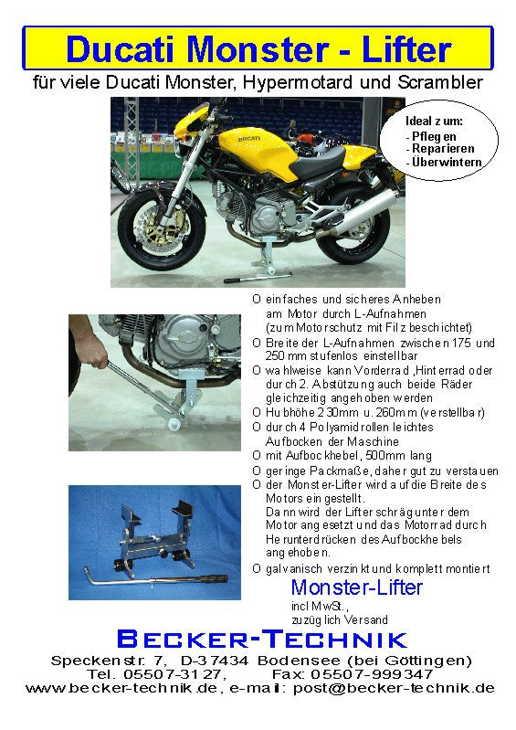 Ducati Monster und Scrambler -Lifter